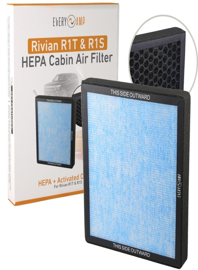 EveryAmp Cabin Air Filter Replacement HEPA with Activated Carbon - Compatible with Rivian R1T & R1S Gen1 & Gen2 Vehicles 2022 2023 2024 2025 2026 - Image 1